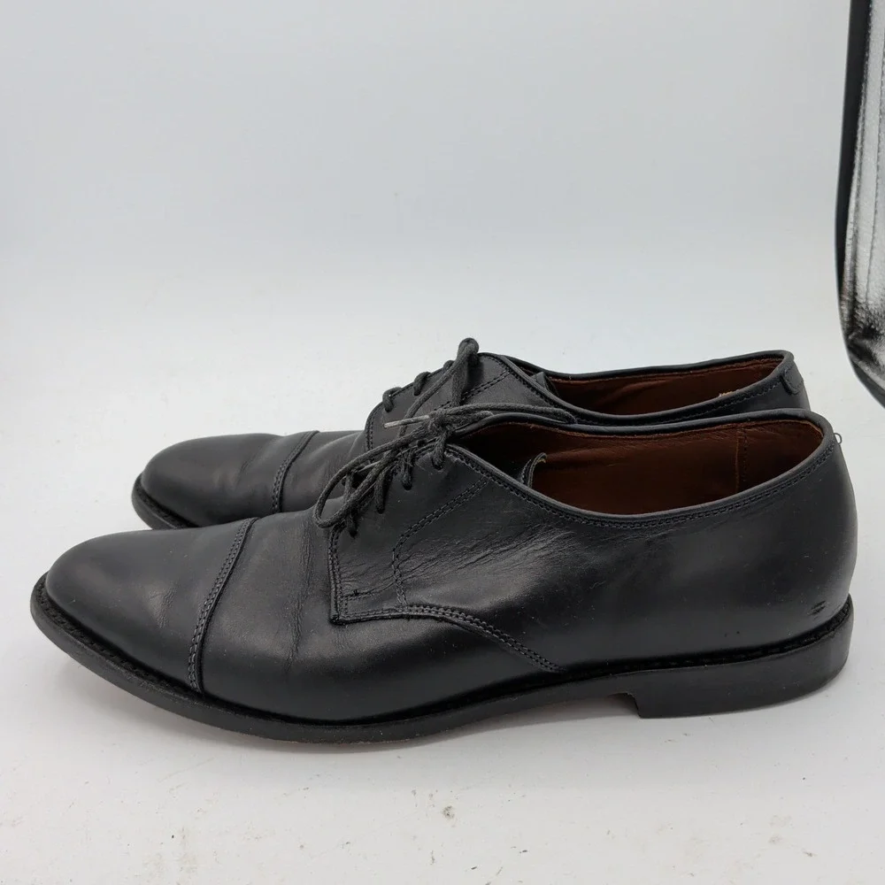 Allen Edmonds Riverside Black Leather Cap Toe Derby Dress Shoes Mens 11 D 1410